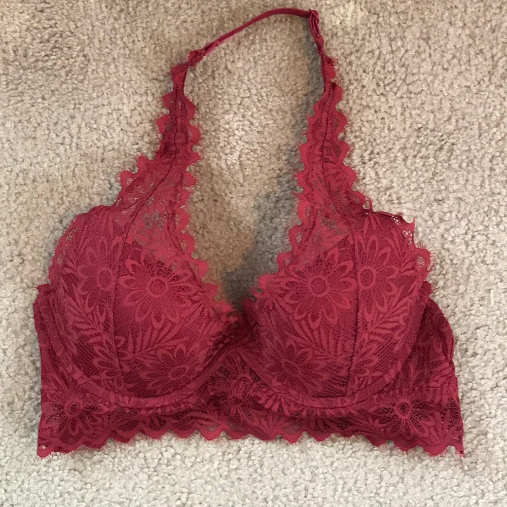Victoria’s Secret PINK burgundy bralette, sz small
